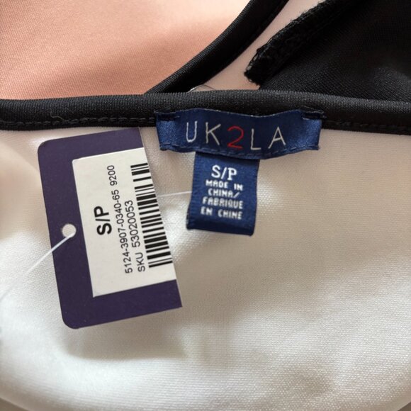 UK2LA Colorblock Halter Romper NWT - Size S/P - Picture 8 of 8